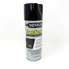 Minwax PolyShades CLASSIC BLACK GLOSS 10.75 oz Stain  Polyurethane Spray NEW