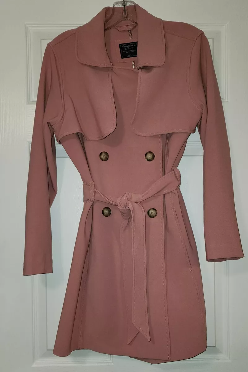 Dusty rose deals trench coat