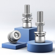 Socket Cap Head Screws Allen 304 SS Bolts with Hex Nut & Washer M8 M10 Metric