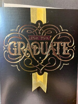 Card With Ribbon Graduation Happy Graduation Card! Hallmark Ribbon Congratulations! | eBay