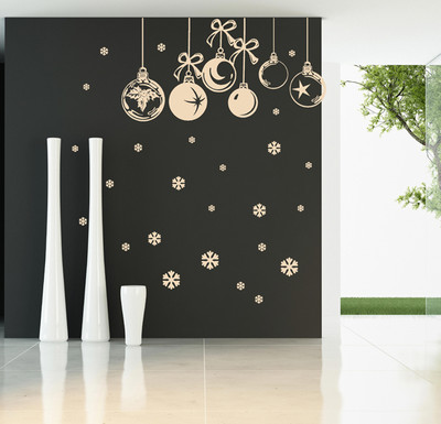 WEIHNACHTSKUGELN WANDSTICKER Fensteraufkleber Weihnachtskugeln Sticker SS72