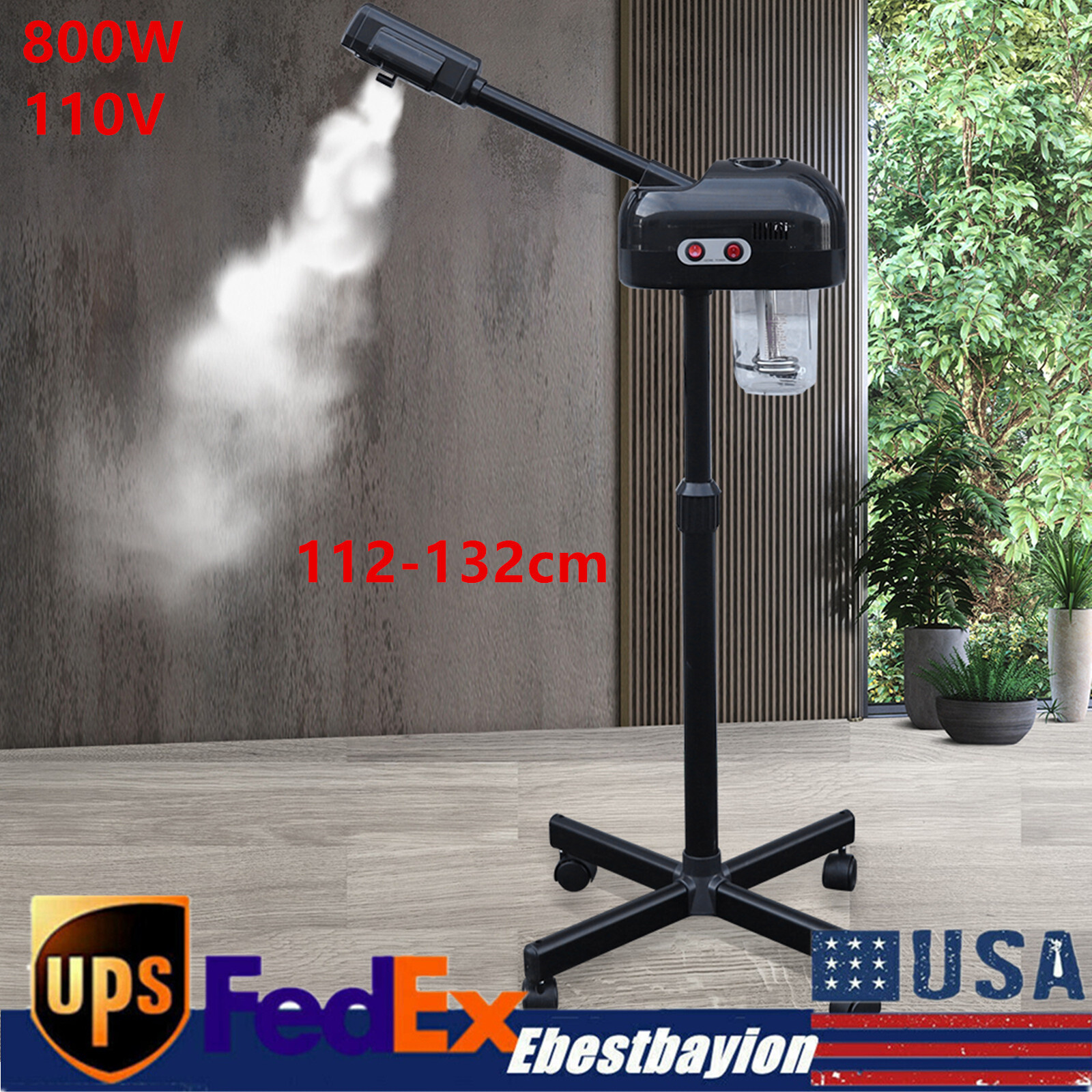 800W 2-in-1 Facial Steamer with Ozone Sprayer for Salon and Home Skincare  