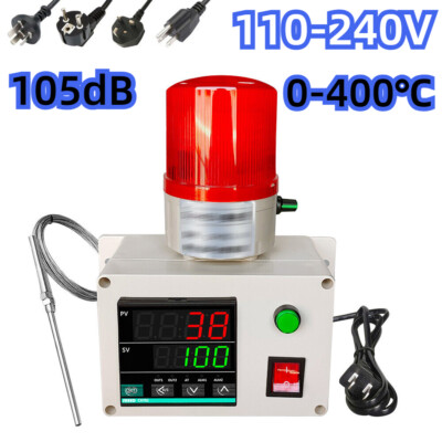 0 400  110-240V Intelligent Over Temperature Alarm Sensor Machine 105dB W/ Mute