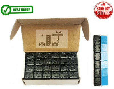 1 BOX 1/2oz BLACK WHEEL WEIGHTS STICK-ON ADHESIVE TAPE 9 LBS LEAD-FREE 288 PCS