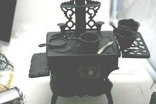 Vintage Crescent Cast Iron Stove Miniature Salesman Sample