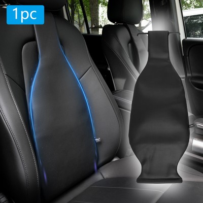 PU Leather Lumbar Support Cushion Pillow Back Comfort Pillow for Car Black