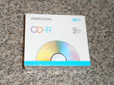 New Sealed Memorex 10pk Cd-r 52x 700mb 80 Min 10 Pack Discs Disks