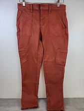Banana Republic Cargo Pants Women's 4 Copper Rust Stretch Slash Pockets 30 Waist