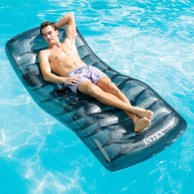 INTEX Cool Grey Lounge Schwimmliege Luftmatratze Badeinsel Badespaß Grau