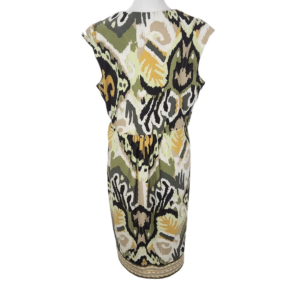 Emma & Michele Green Yellow Sleeveless Sheath Dress Size 12 Green Sheath Dress - Image 2 of 4