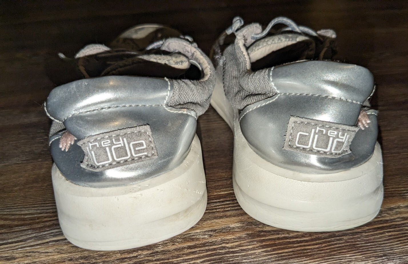 Hey Dude Karina silver python womens sneakers sho… - image 4