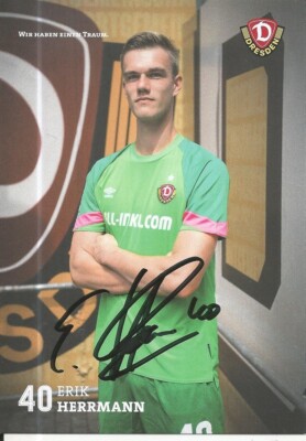 Erik Herrmann - Dynamo Dresden - Saison 2023/2024 - Autogrammkarte