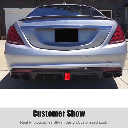 For Benz S-Class W222 S63 S65 Sedan 14-17 Carbon Fiber Rear Bumper Diffuser - Picture 6 of 14