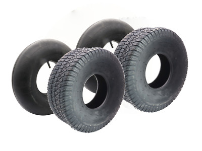 SECURA - 2x Pneumatici 15x6.00-6 con camere d'aria incluse | Compatibili con trattorini rasaerba e tosaerba a seduta