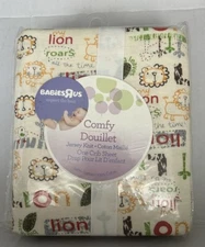 Babies R Us Jersey Knit Crib Sheet 100% Cotton Zoo Circus Zafari Lion Theme