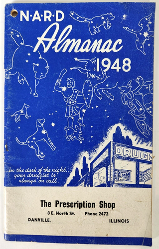Nard Almanac 1948 Danville Illinois The Prescription Shop Vintage Booklet