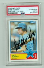Dale Murphy 1983 Topps A/S card #401 Braves PSA/DNA Encased Autograph MVP Season