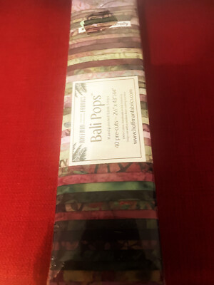 Bali Pops Batik Stripes Hoffman Fabric - Seaholly (Rare)