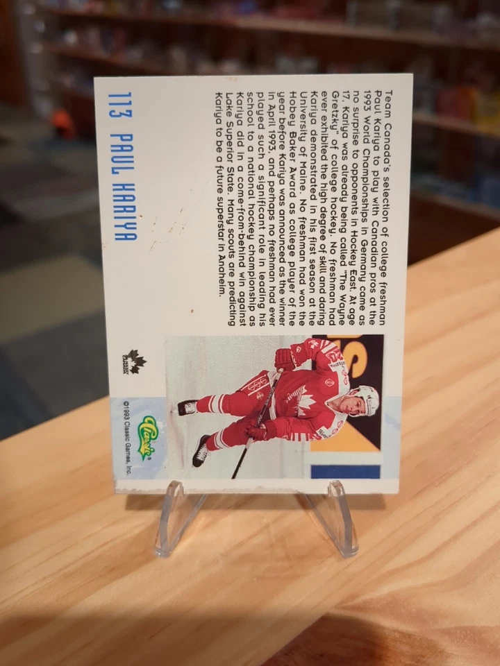 1993 Classic Hockey Draft Paul Kariya Hockey Auto RC #113 Autograph. Very Cool! - Image 2 of 4