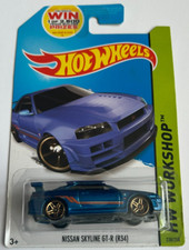 Hot Wheels Nissan Skyline GT-R (R34) HW Workshop: Then and Now (2014) BFV55 #230