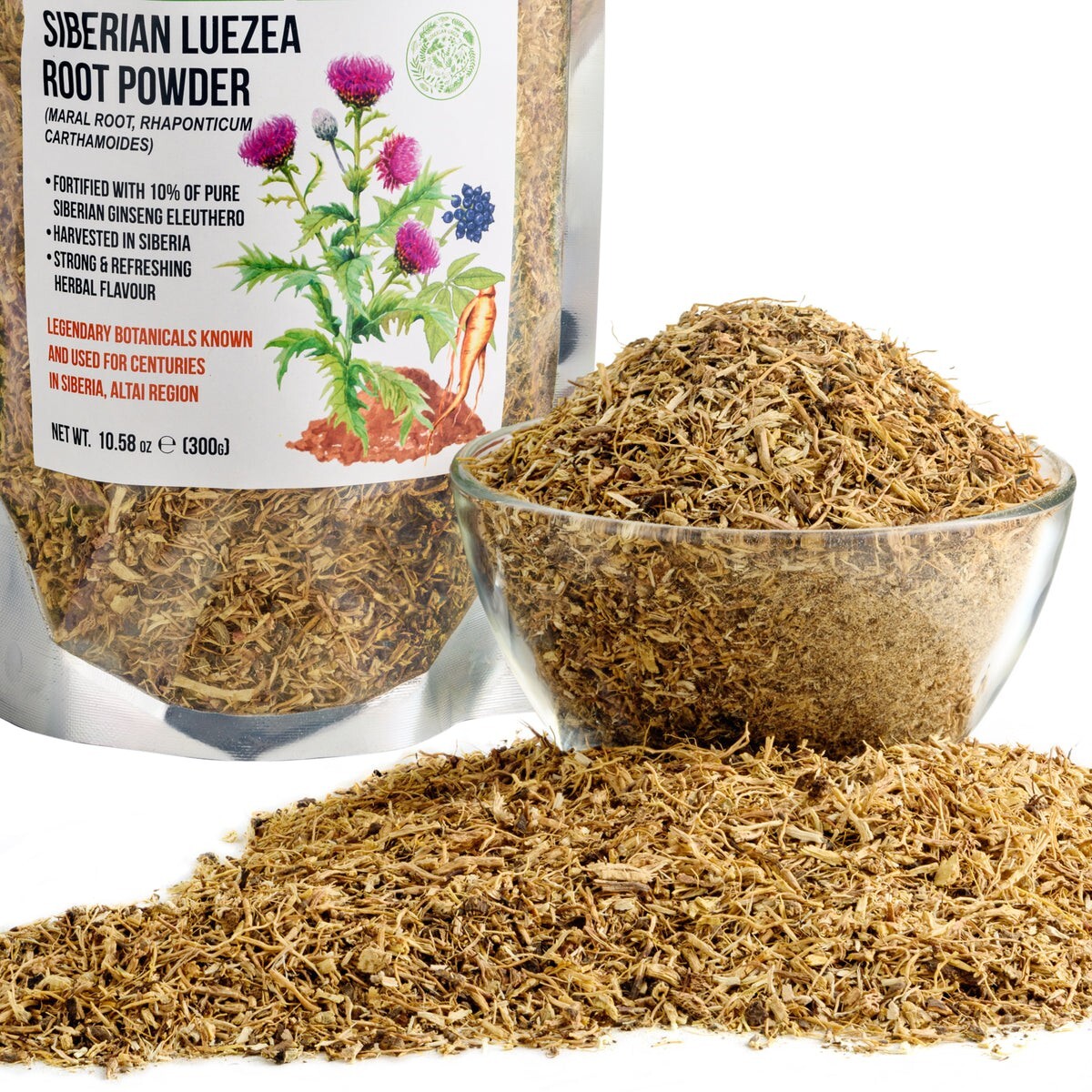 Loose Powder 300g Wild Maral Rhaponticum Eleuthero Ginseng