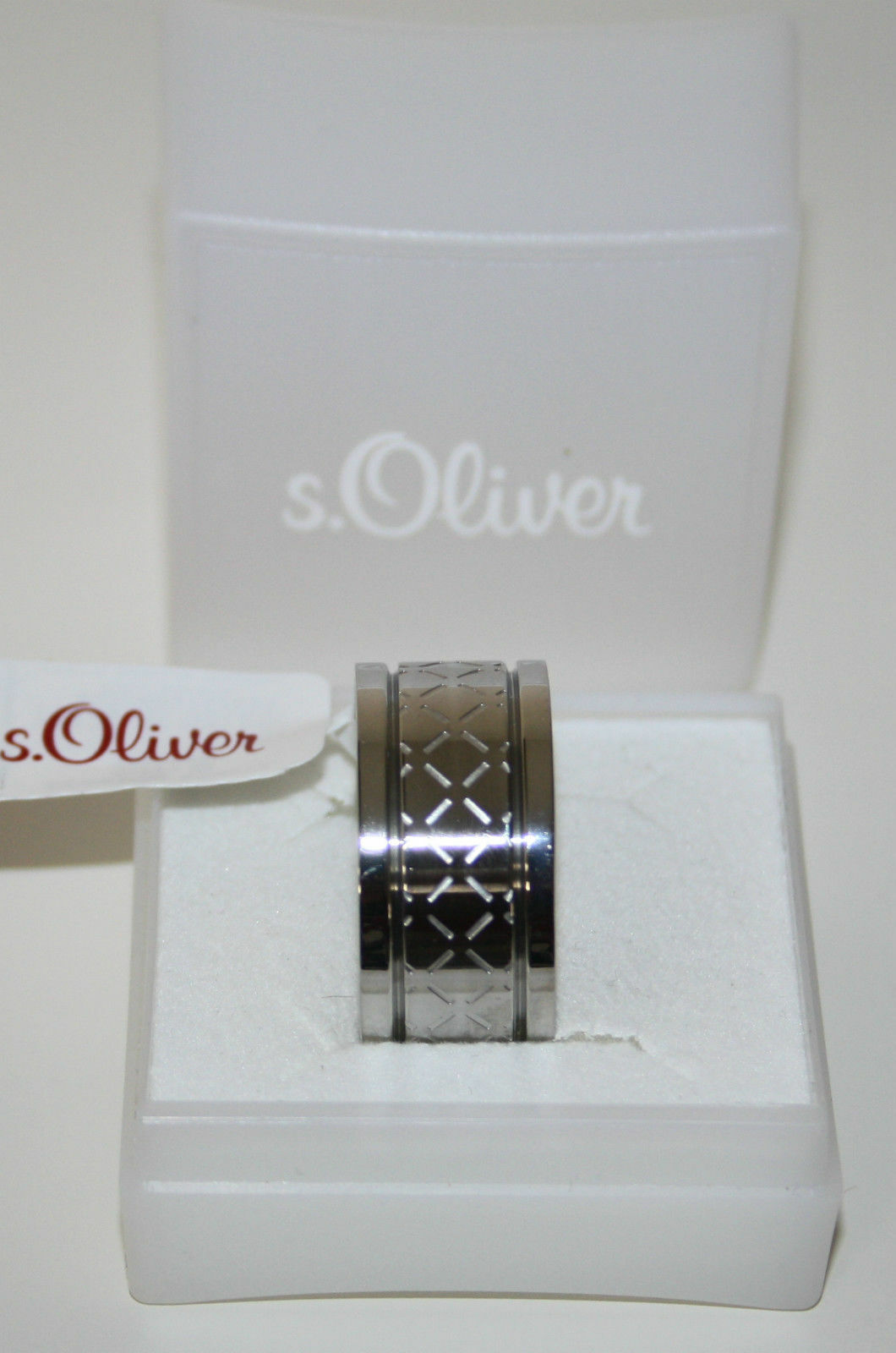 Anneau homme S. Oliver acier argenté bague alliance taille 60