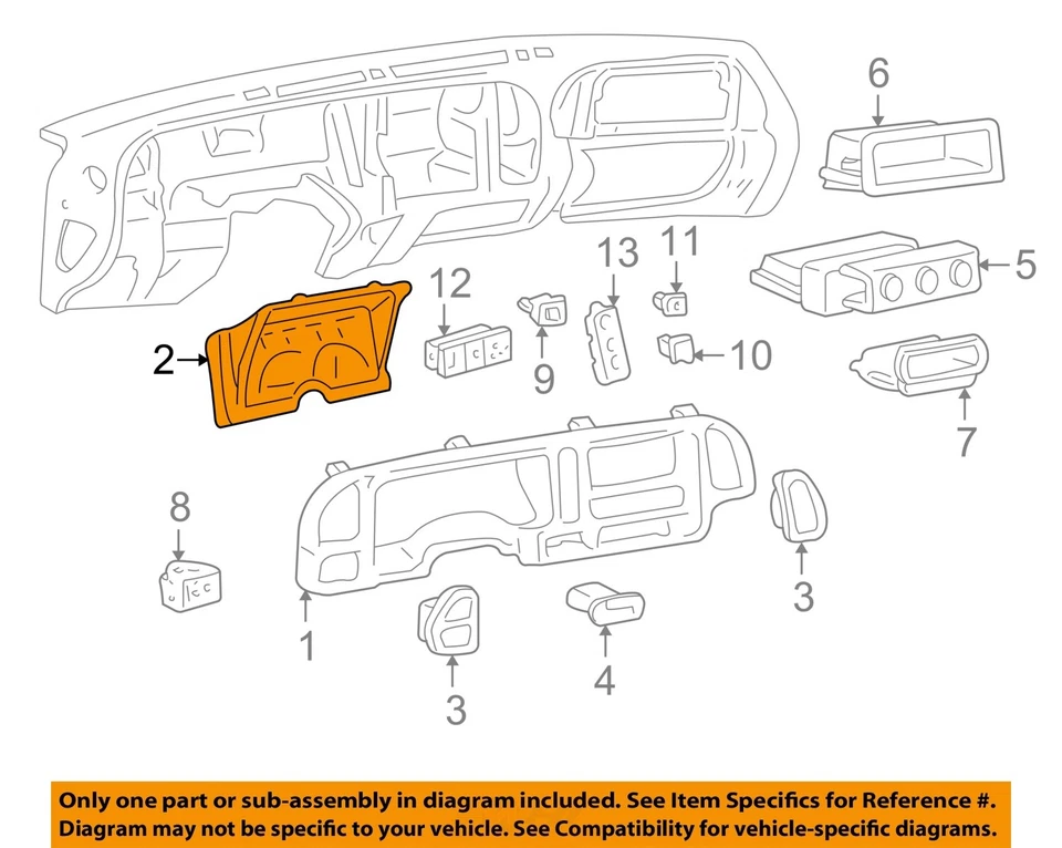 Medidor de velocímetro usado se adapta a: 1997 Gmc Yukon gasolina EE. UU. 8-350 5,7 L AT cluster Gr Foto 2 de 4