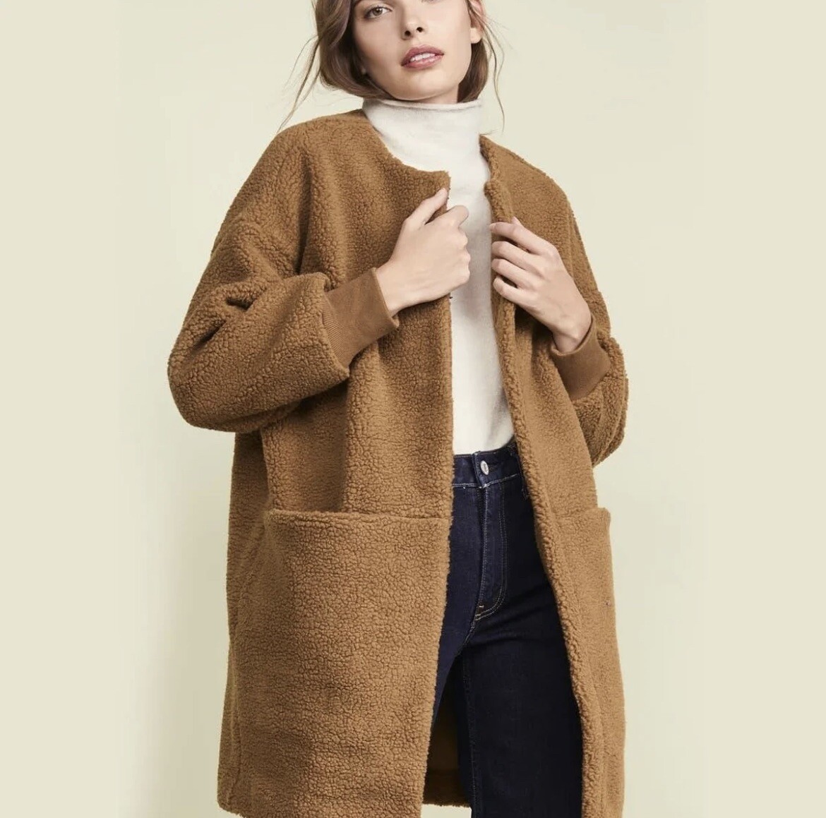 Madewell Bonded Sherpa Cocoon teddy 