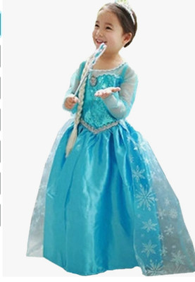 ELSA & ANNA Mädchen Prinzessin Kostüme - Schneekönigin Kostüm Partykleid - Prinzessin
