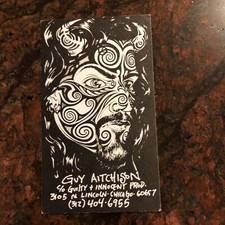 GUY AITCHISON BUSINESS CARDS RARE FROM GUILTY  INNOCENT PRODUCTION