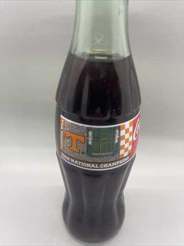 Botella de fútbol americano conmemorativa de Coca-Cola 1998 campeones nacionales Tennessee Vols - Imagen 2 de 7