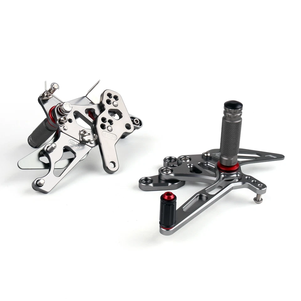 Racing Footrest Rearsets Rear Set Foot pegs Fit For Yamaha YZF R25 15-19 Gray. Foto 3 de 4