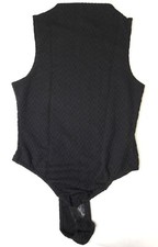NEW, Women s PRETTY LITTLE THING Black High Neck Sleeveless Bodysuit 10