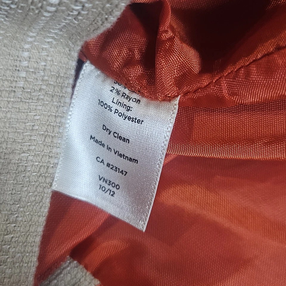 Falda midi Talbots para mujer Petite 2 color naranja tostado cremallera otoño Halloween ropa de oficina Foto 3 de 4