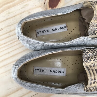 Steve Madden Loafers Mens 8 White Serpant Snake Embossed  display picture 3