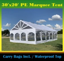 30'x20' PE Marquee - Heavy Duty Large Party Wedding Canopy Tent Gazebo Shelter