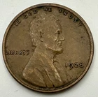1928 P - Lincoln Wheat Penny - G/VG X-382