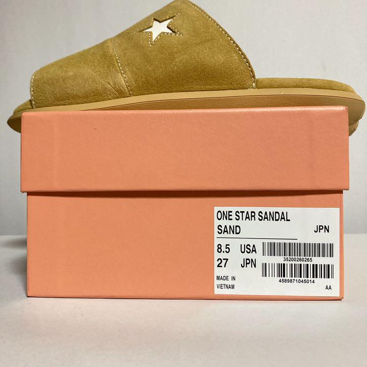 Converse Addict One Star Sandal US 8.5 Beige New From Japan Converse Addict One Star Sandal US 8.5 Beige New From Japan