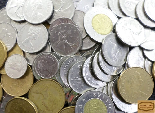 Lot of Canadian Coins,  33 Canadian Dollars Face Value for Exchange - #CNQ