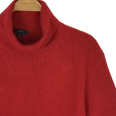 j crew red turtleneck sweater