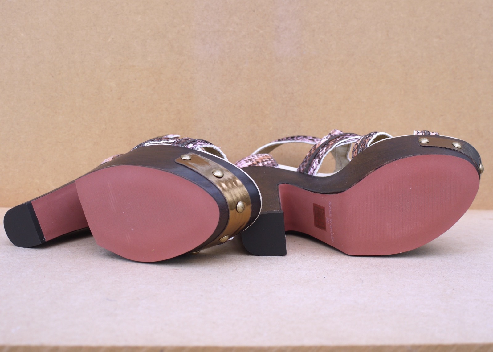 Kurt Geiger pink snakeskin effect retro 70s platform heels BNIB UK 5 RRP £150 image 9