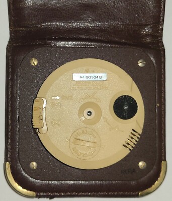 Vintage '60s SEIKO Quartz WALLET TRAVEL ALARM CLOCK, Roman