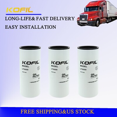 3-Lf9009 Oil/Lube Filter Replacement Fit for Fleetguard Cummins 3401544 Coralf