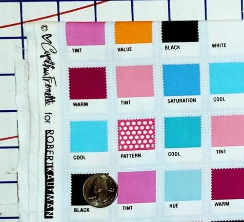 Design Basics Paint Sample Chips Art Pink Robert Kaufman Cotton Fabric 1 1/2 YD - Picture 3 of 6