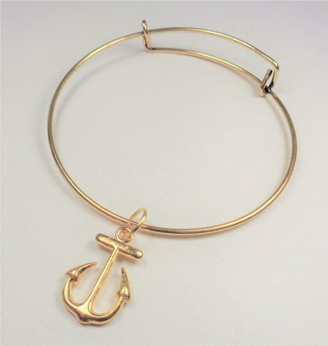 BEACH FASHION NAUTICAL SAILING SHIPS SEA ANCHOR RHODIUM VIN & SUE CHARM BRACELET - Picture 3 of 5