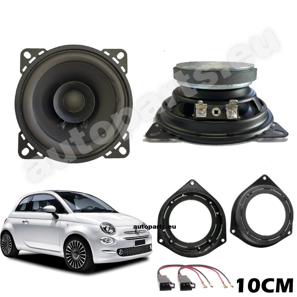 Kit 2 Casse Posteriori ALPINE SXE-1725S Per Fiat 500 Dal 2007 Al 2016, 500C Dal 2009 In Poi, Con 2 Supporti Posteriori e 2 Connettori