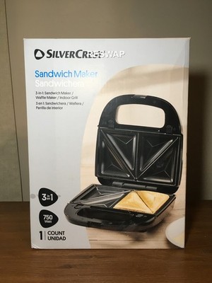 SILVERCREST Sandwich Maker SSMW 750 D4 3-in-1: Sandwich Waffle Grill Maker