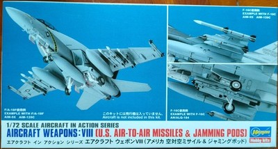 Hasegawa 1/72 Aircraft Weapons VIII U.S Air to Air Missiles & Jamming Pods