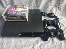 Sony PlayStation PS3 Slim Console CECH-3001A 160GB 2 Controllers 4 Games