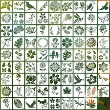 80 Pcs 3 Inch Stencils for Painting on Wood, Butterfly  Flower Stencils for Cra